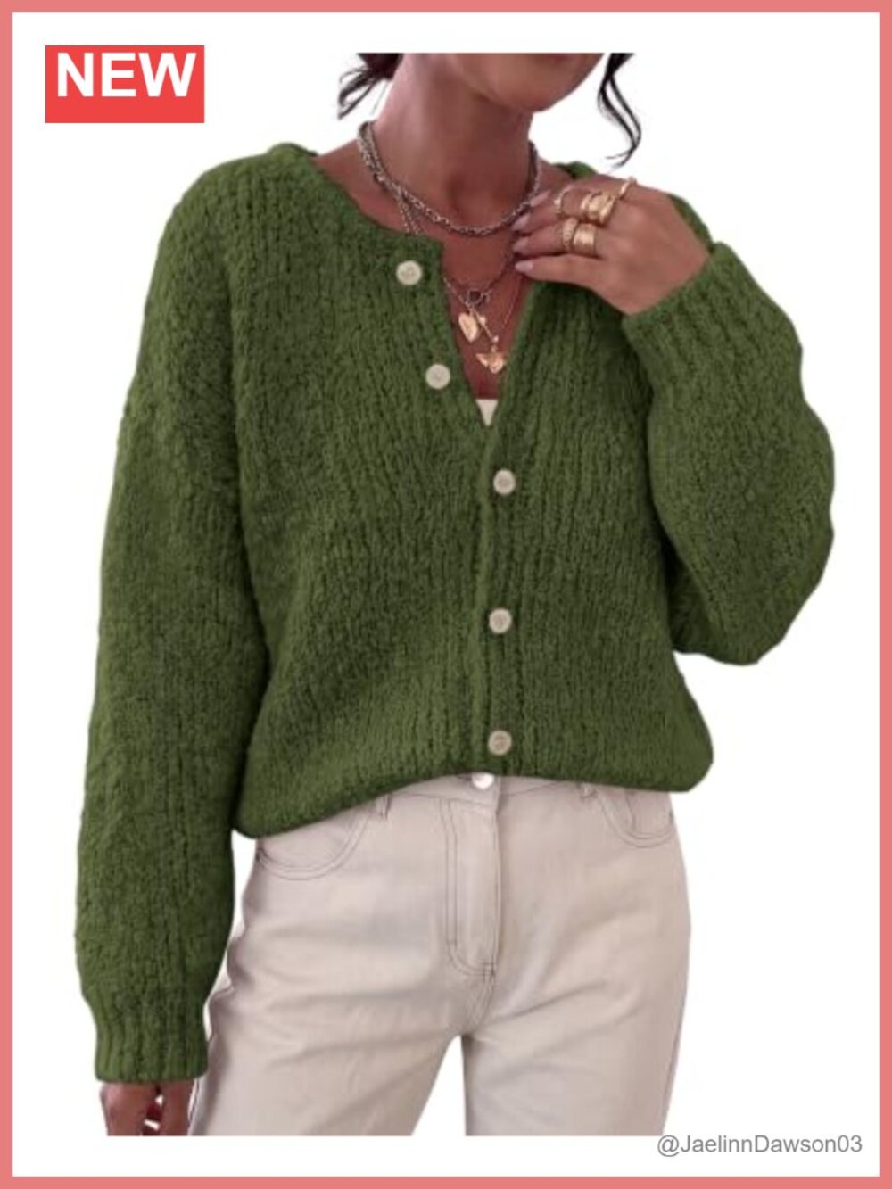 Chunky Button Down Cardigan Sweater